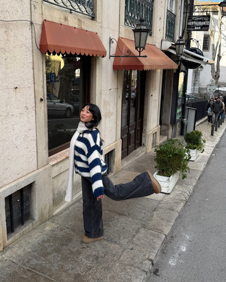 Fidelis | Striped Off-Shoulder Sweater