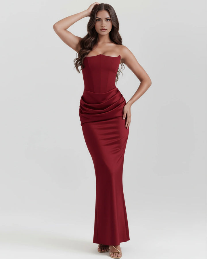 Rosalind | Maxi Dress with Sculpted Strapless Corset