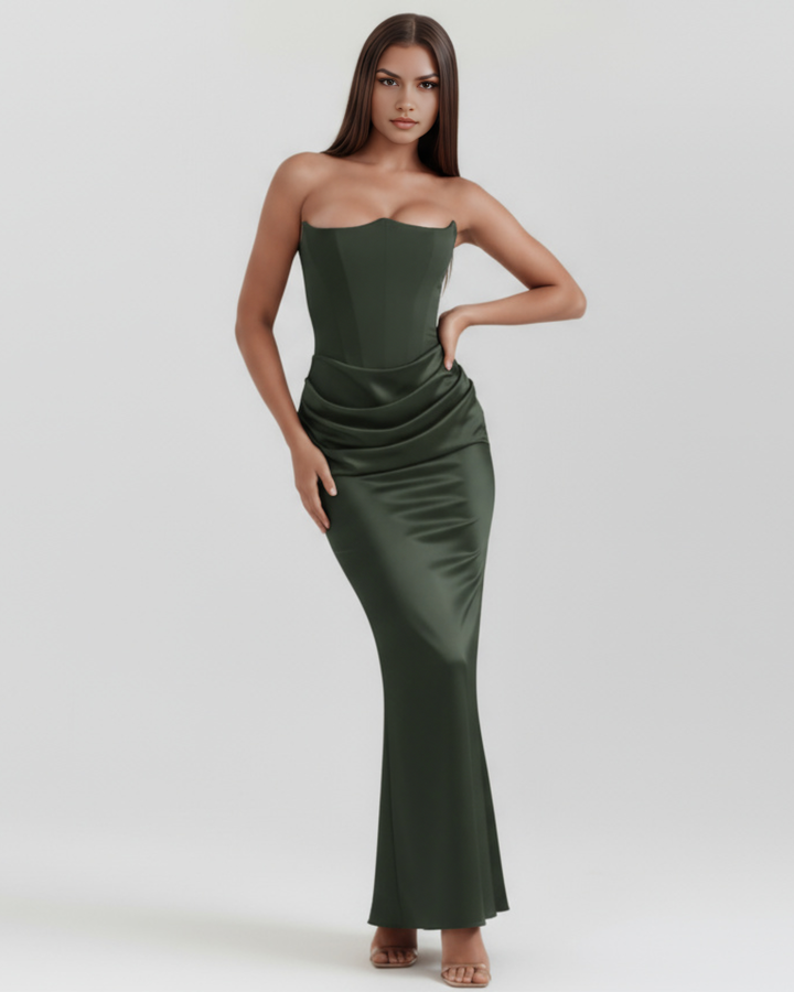 Rosalind | Maxi Dress with Sculpted Strapless Corset