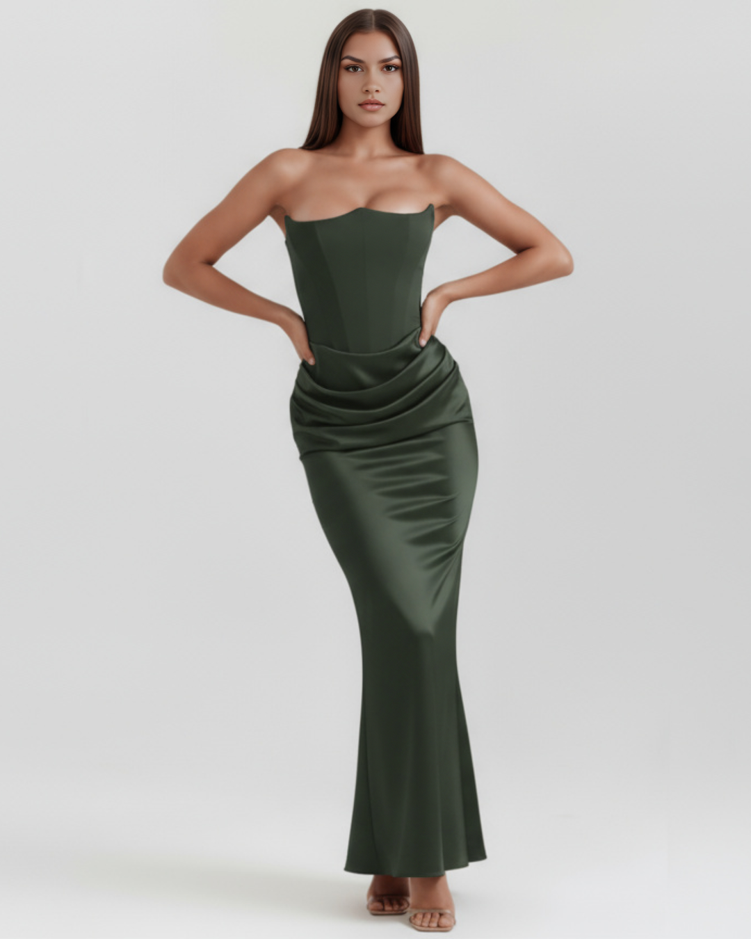 Rosalind | Maxi Dress with Sculpted Strapless Corset