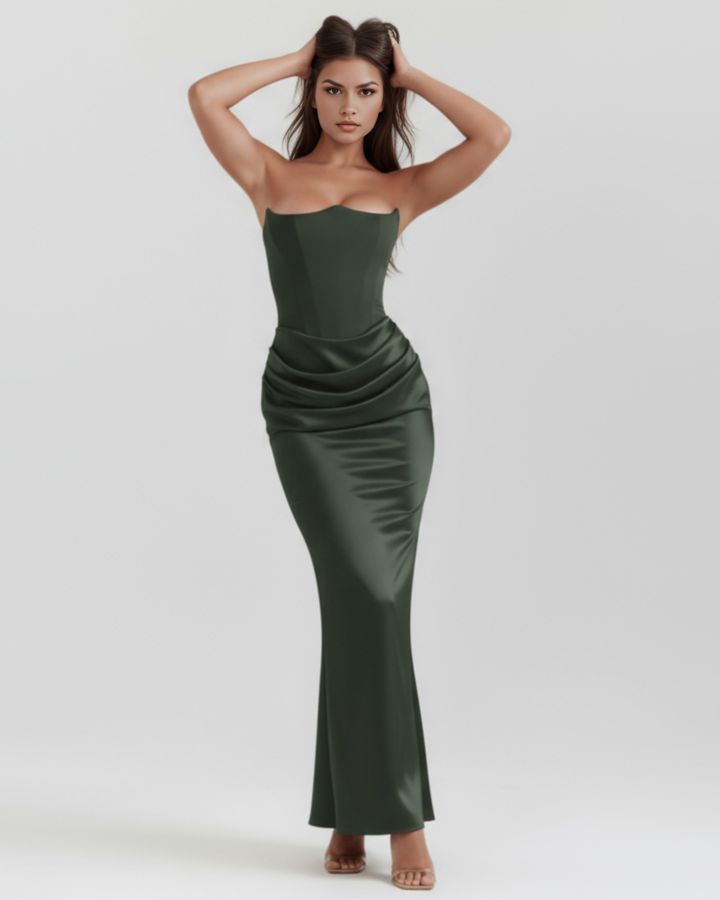 Rosalind | Maxi Dress with Sculpted Strapless Corset