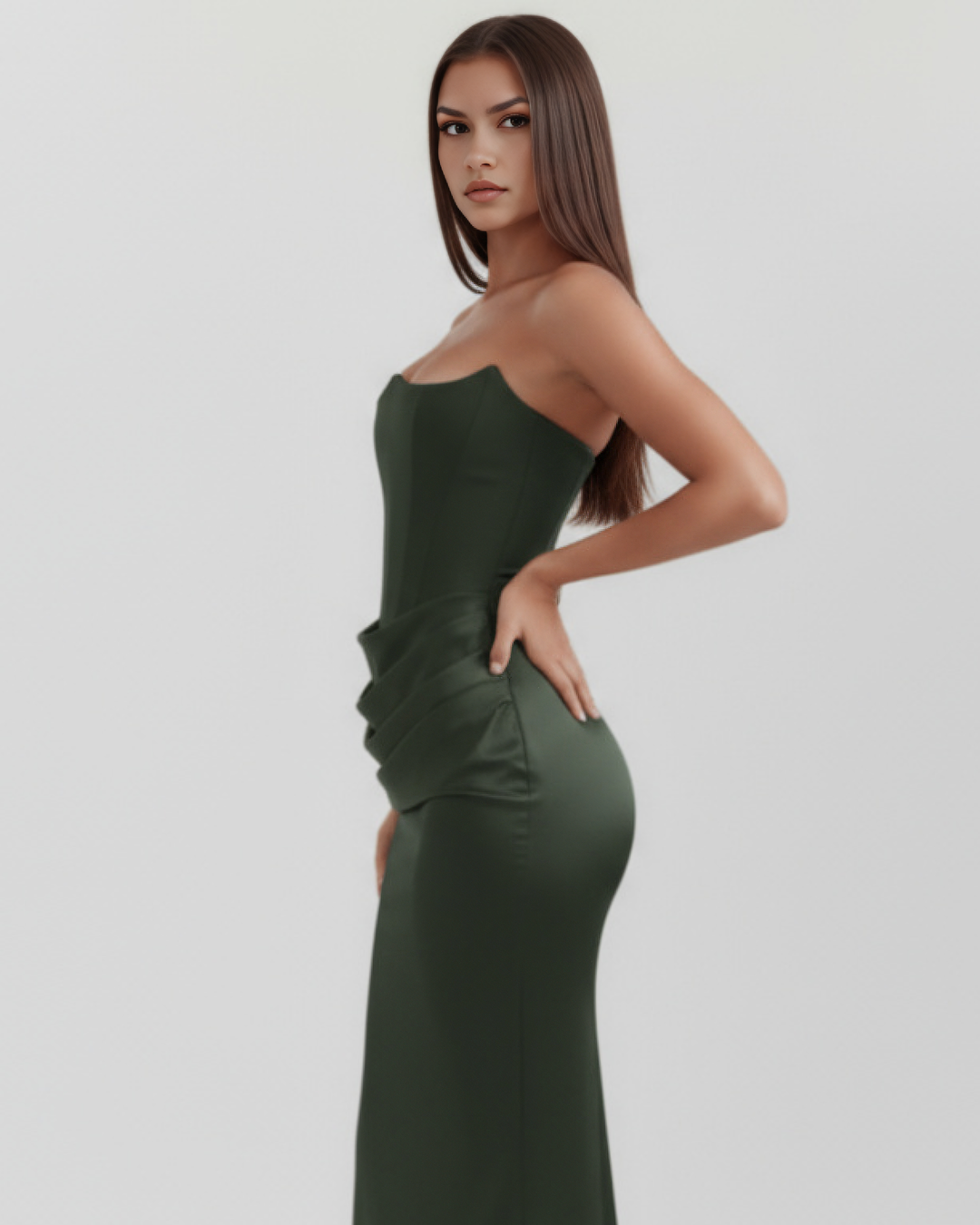 Rosalind | Maxi Dress with Sculpted Strapless Corset