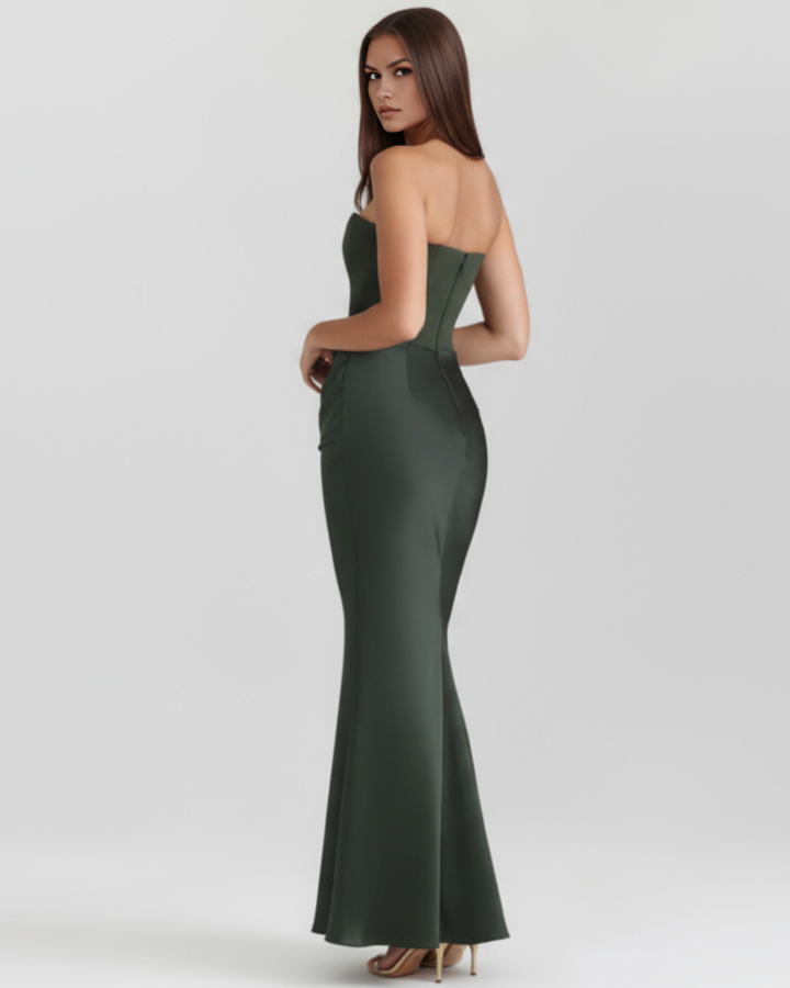 Rosalind | Maxi Dress with Sculpted Strapless Corset
