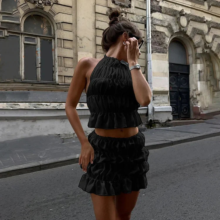 Saffron | Ruffled Two-Piece Set