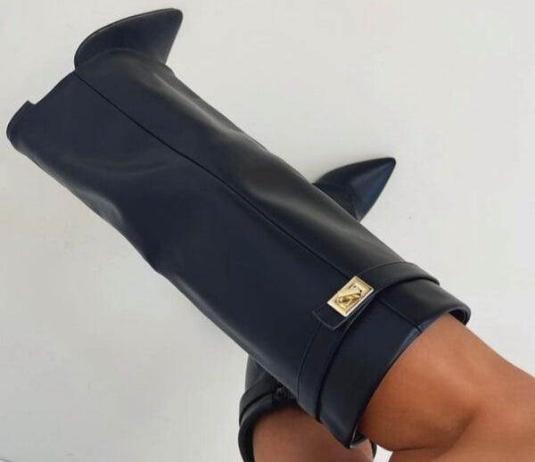 Ladies Knee High Boots | Suede Look Comfortable Heel | Chic Design