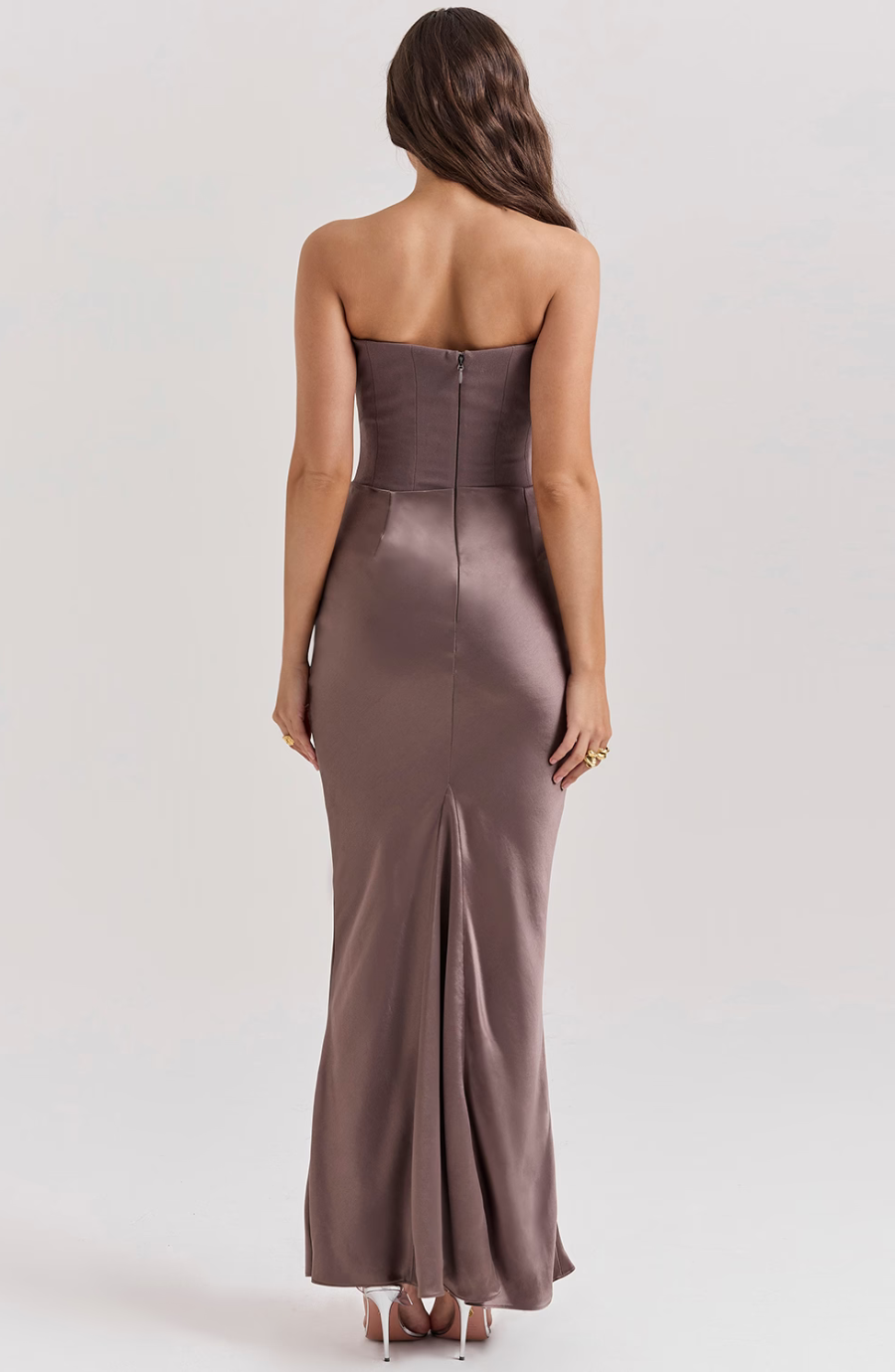 Kythira | Strapless Satin Dress