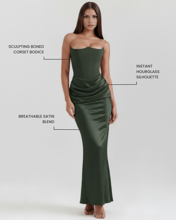 Rosalind | Maxi Dress with Sculpted Strapless Corset