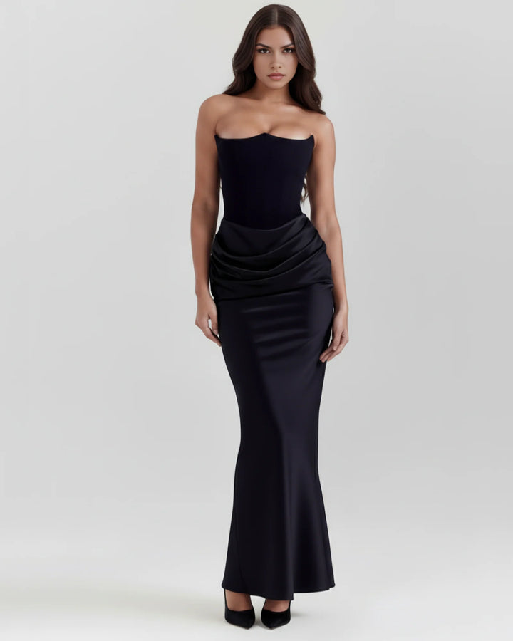 Rosalind | Maxi Dress with Sculpted Strapless Corset