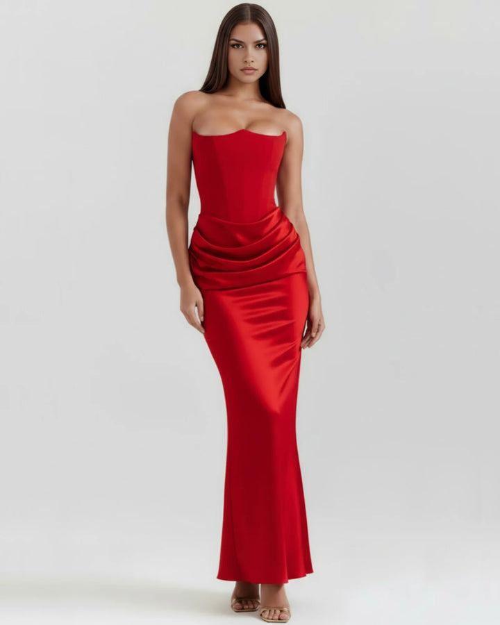 Rosalind | Maxi Dress with Sculpted Strapless Corset