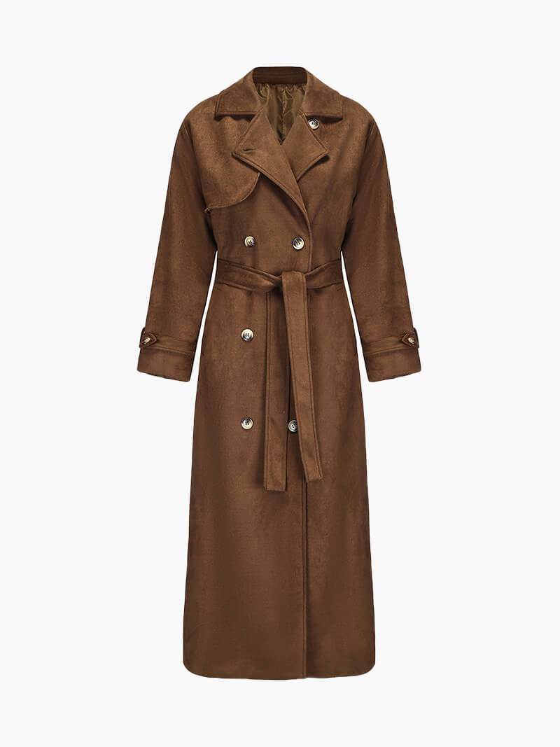 Grevelin | Suede Trench Coat