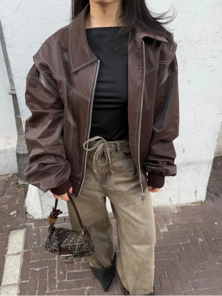 Sumaya | Bold Faux Leather Jacket