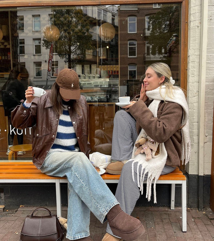 Fidelis | Striped Off-Shoulder Sweater